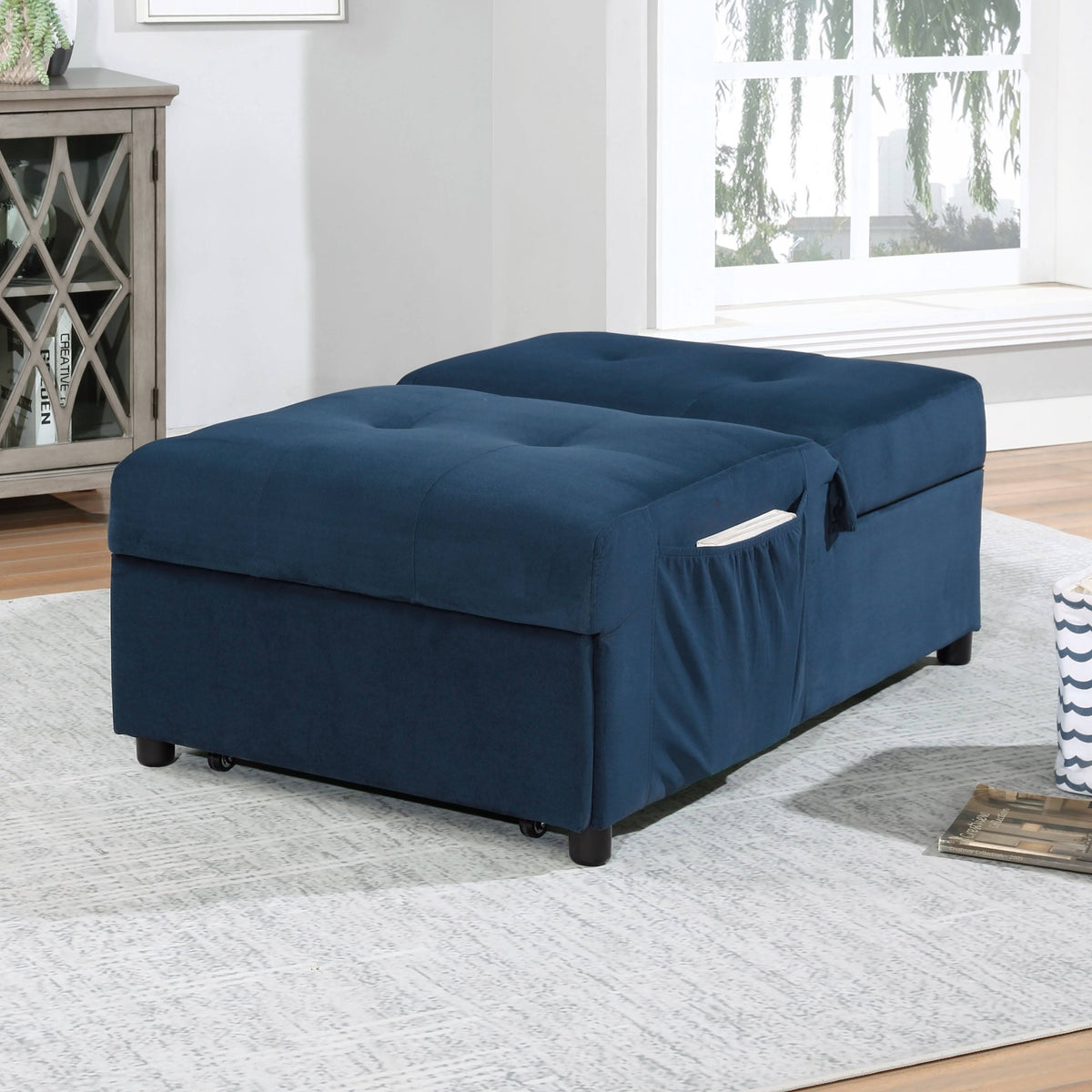 Grey Upholstered Futon Chair B4154