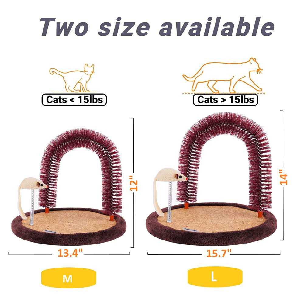 Cat Self Groomer Massager with Scratching Pad and Catnip Toy S41694