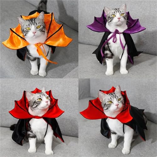 4-Piece Halloween Pet Cosplay Vampire Cloak Outfit L747650