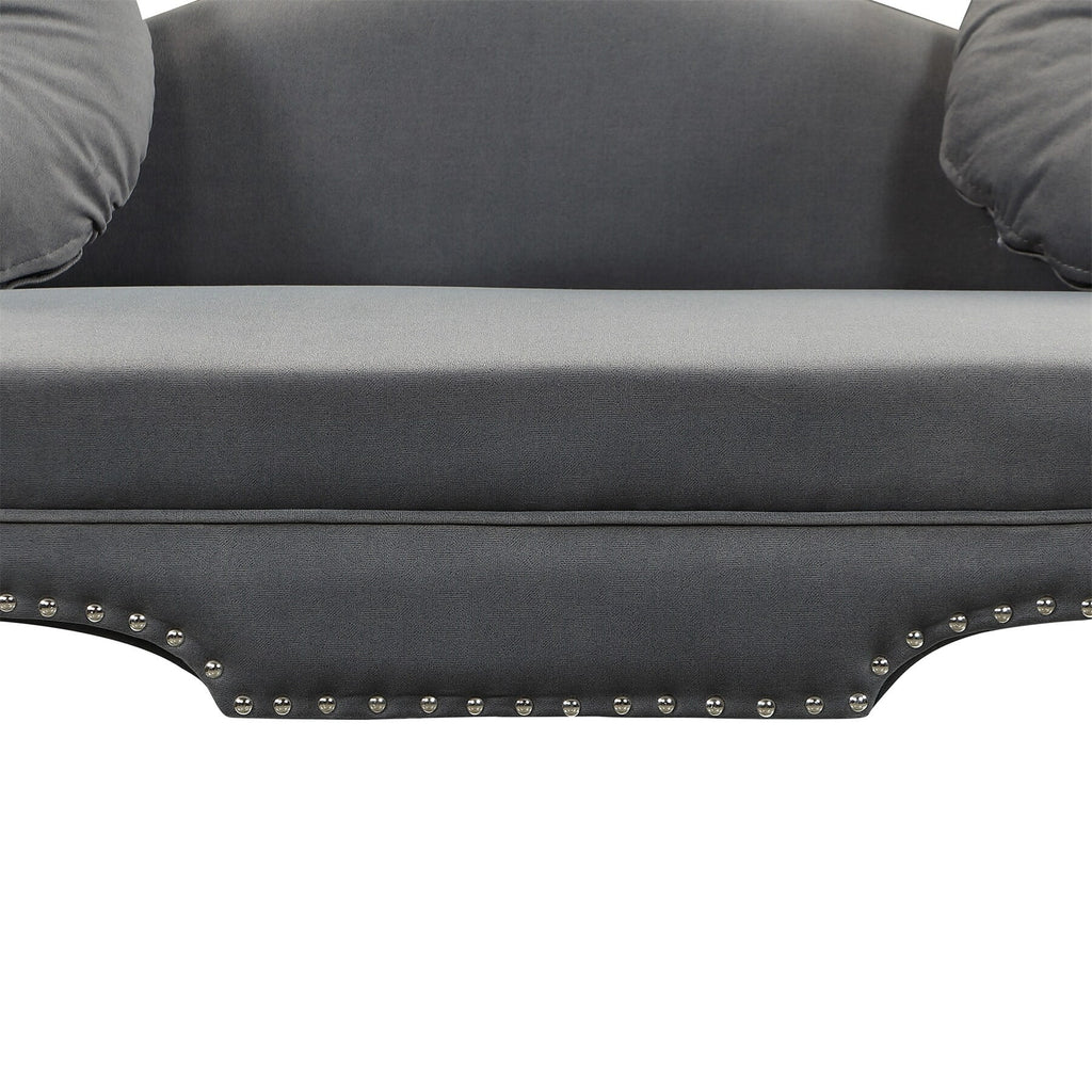 Grey Velvet Upholstered Sofa G9888
