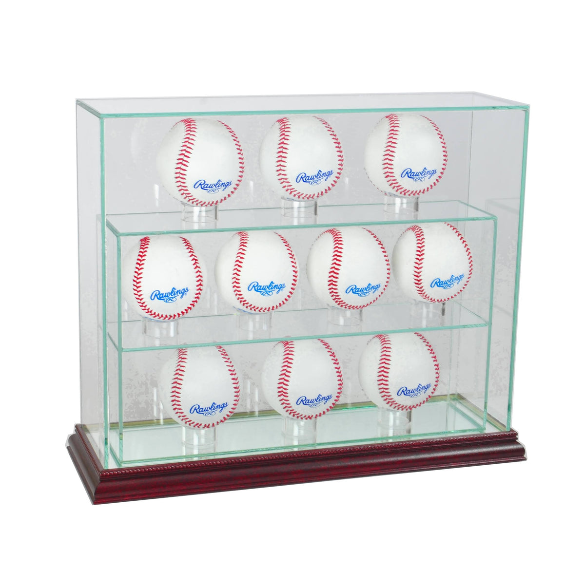 Cherry Baseball Upright Display Case P9058