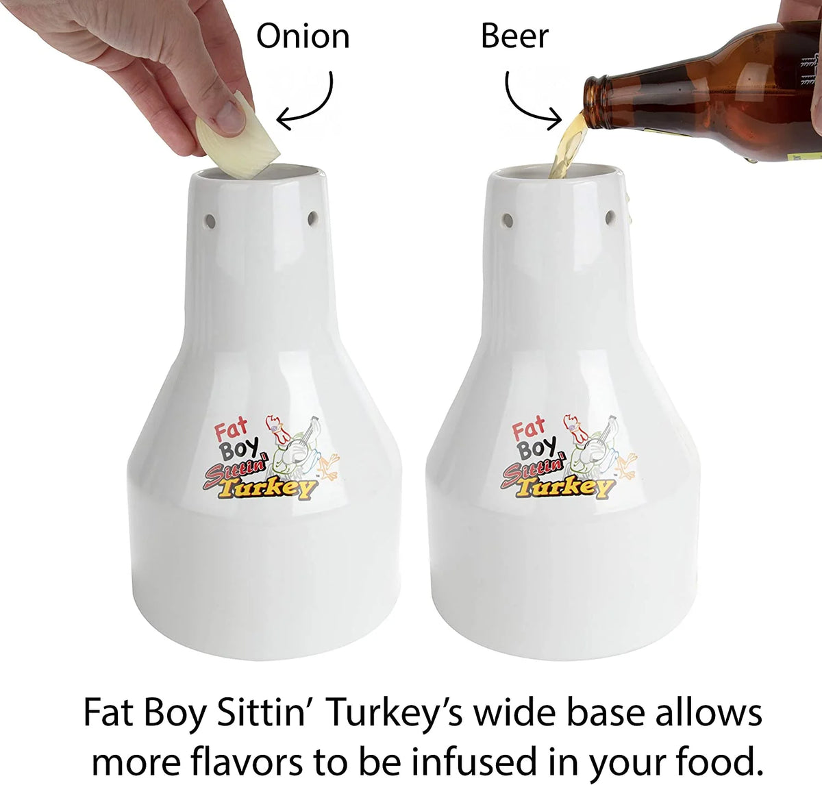 Ceramic Beer Can Turkey Roaster and Steamer J57605