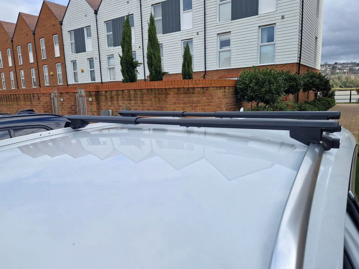 Silver Telescopic Roof Racks Cross Bars Luggage Carrier Set F745737