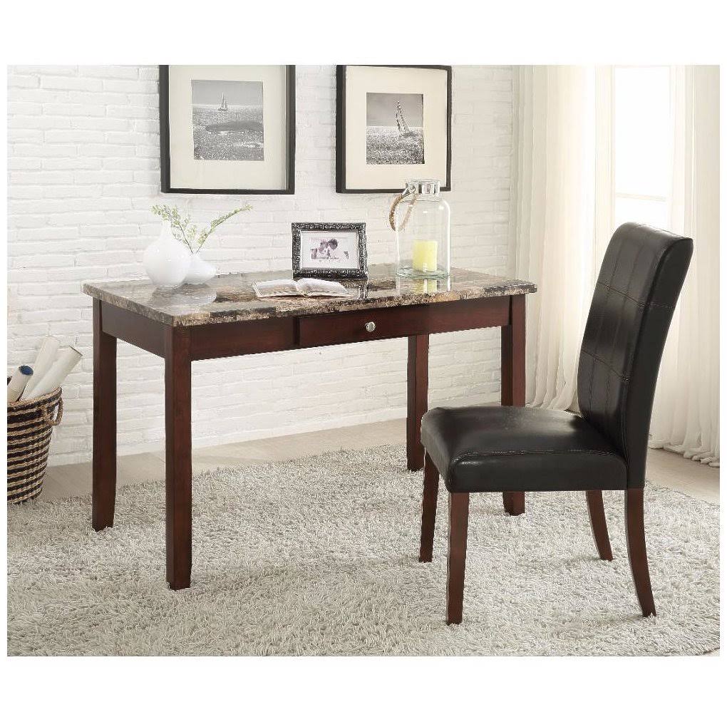 Brown Faux Marble Desk and Chair 2 Piece B76103
