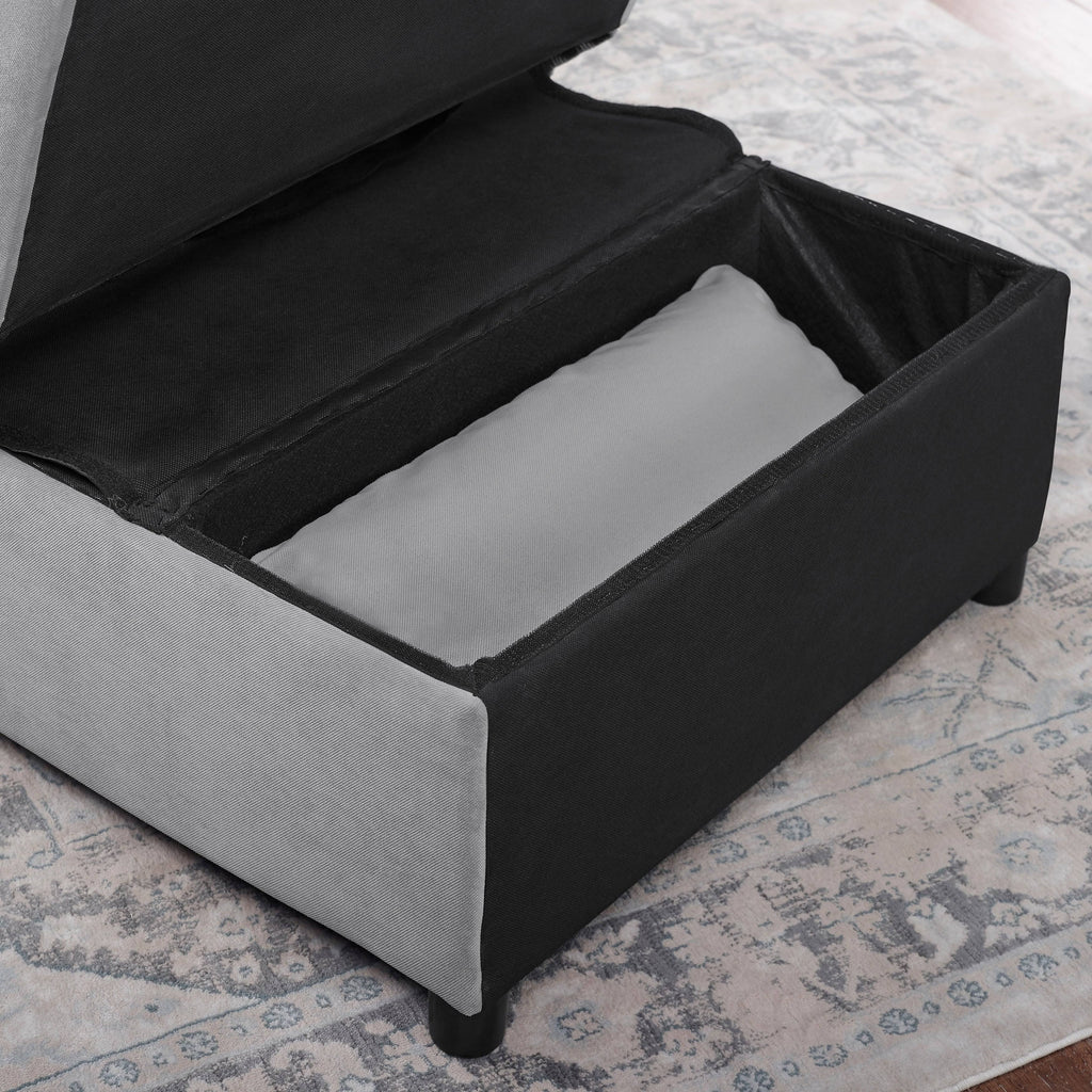 Grey Upholstered Futon Chair B4154