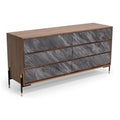 Walnut Gray Wood Dresser E337503