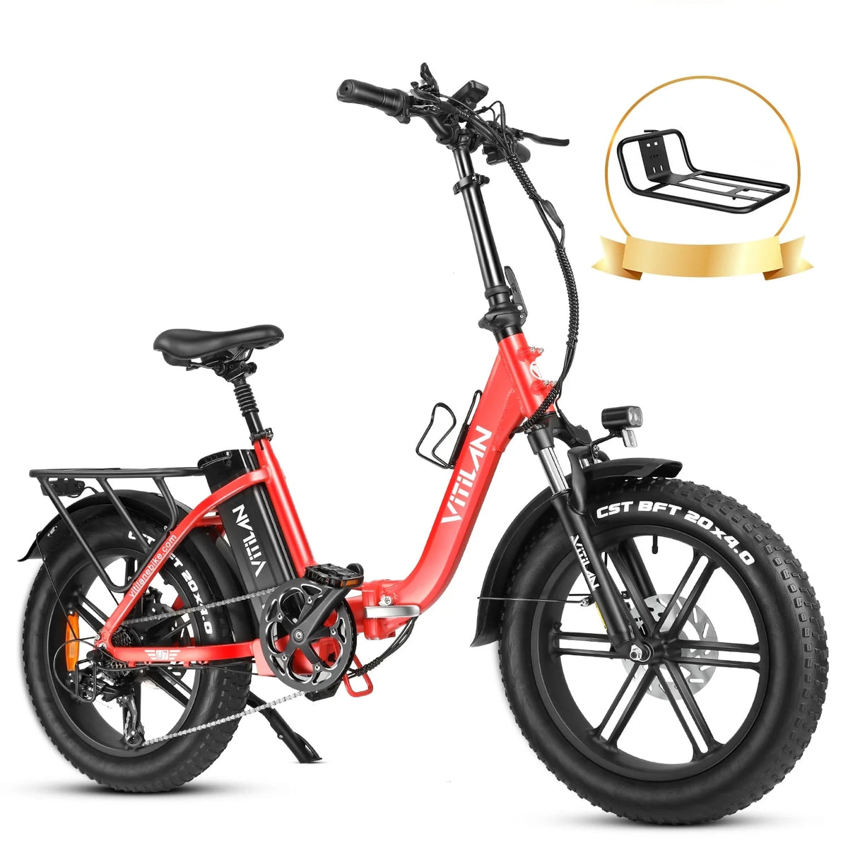 750W 20" Fat Tire Folding Step-Thru Electric Bike A33707