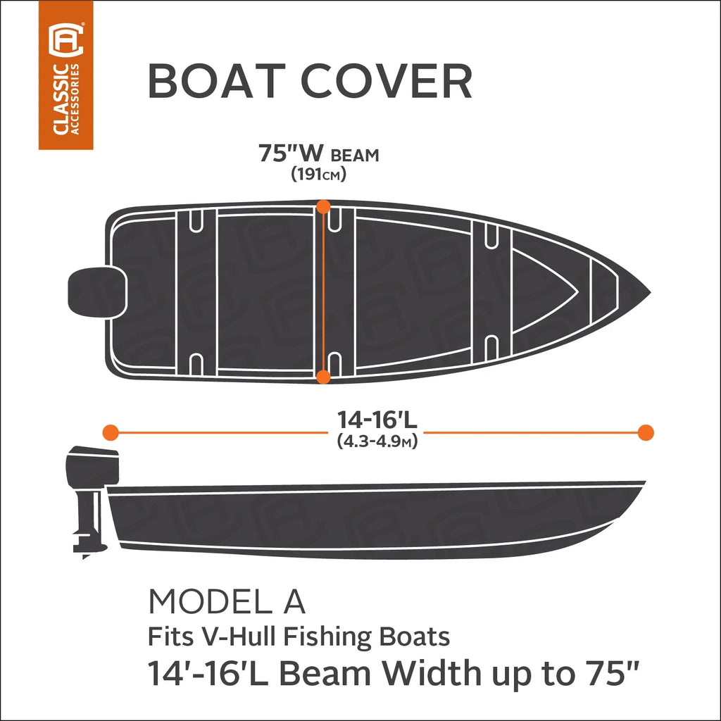 Heavy-Duty Boat Cover 12 Ft. - 14 Ft. Long x 68 In. Wide C116