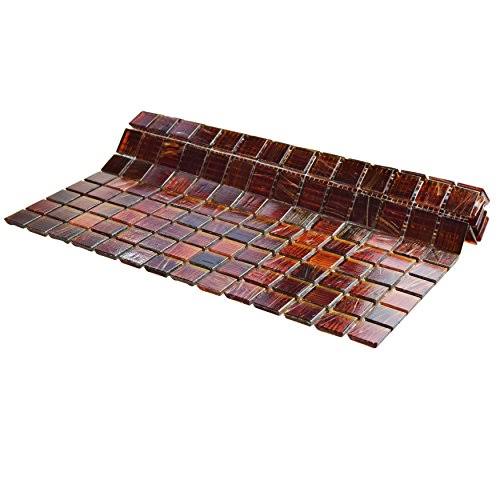 Red Glass Mosaic Wall Tile V44647