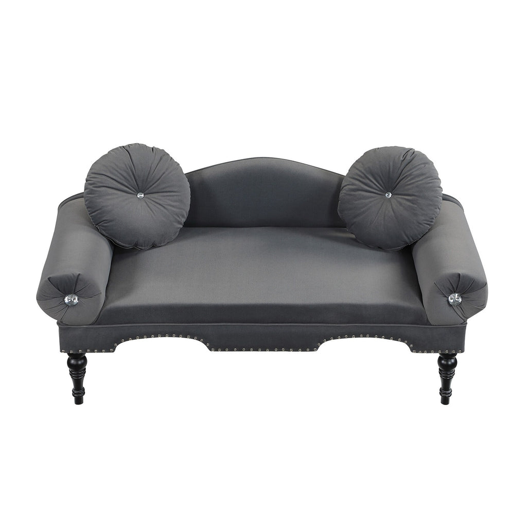 Grey Velvet Upholstered Sofa G9888