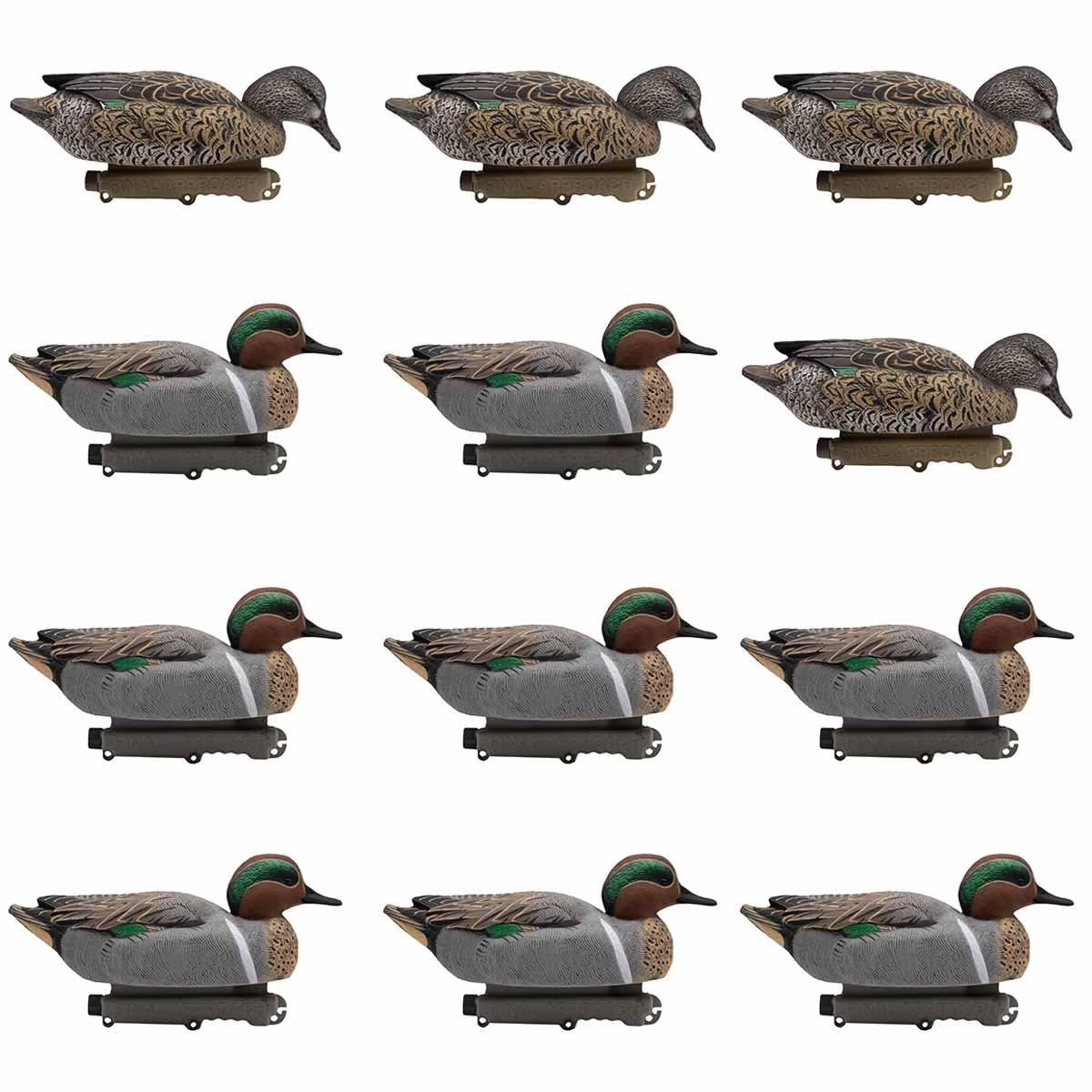 12 Pack Greenwing Teal Floater Duck Decoys V955345
