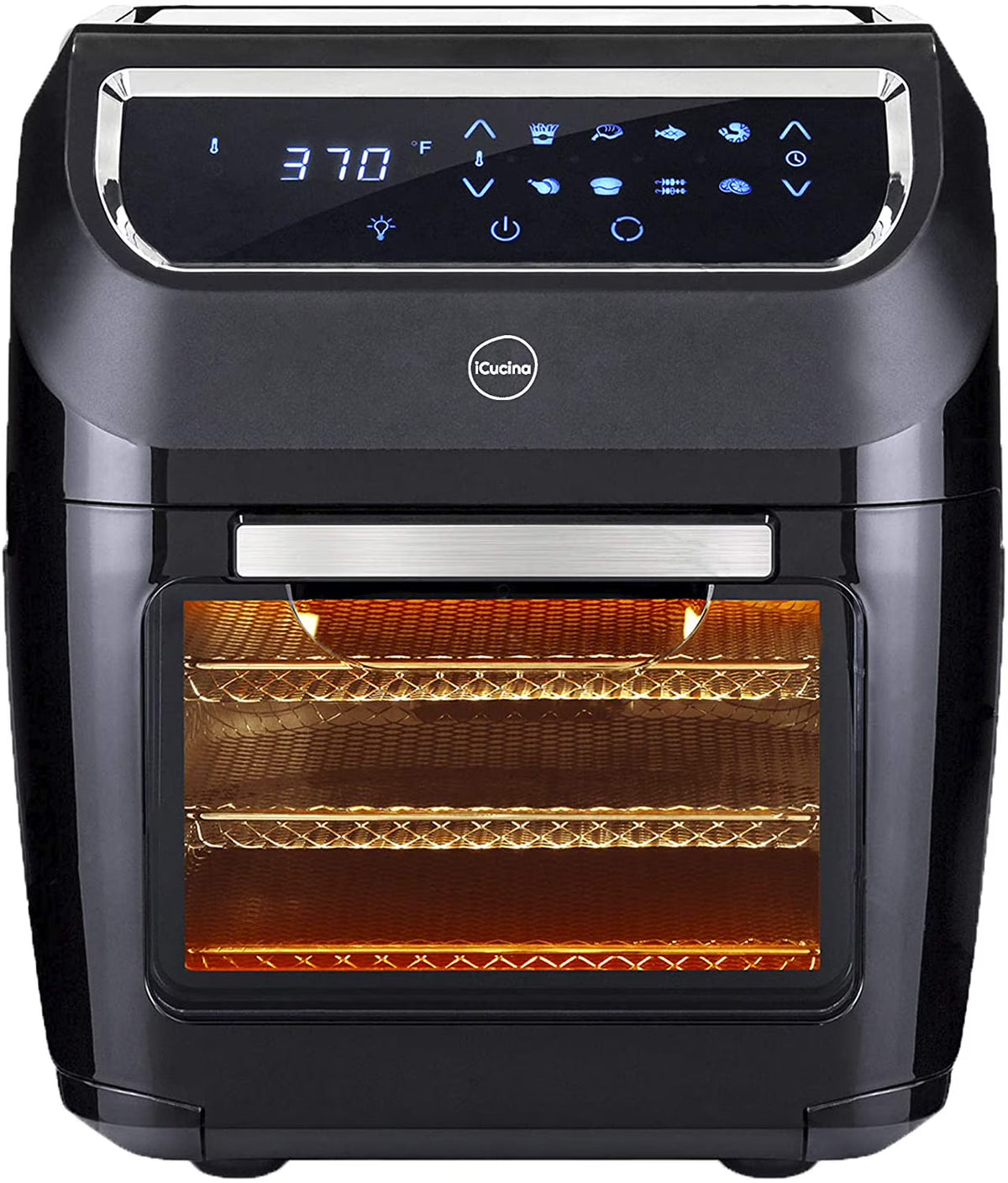 10 Qt Non-Stick Air Fryer with Rotating Mesh Basket N105
