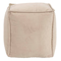 Tall Pouf Ottoman with Cover, Sterling Sand I372