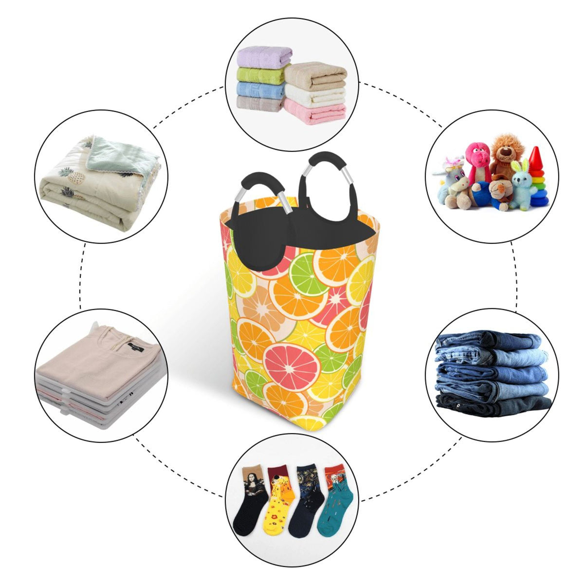 50L Rectangular Waterproof Foldable Laundry Basket H908