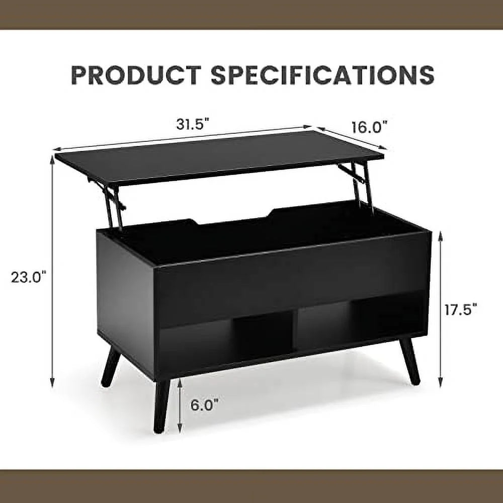 Lift Top Coffee Table with Hidden Compartment U3227