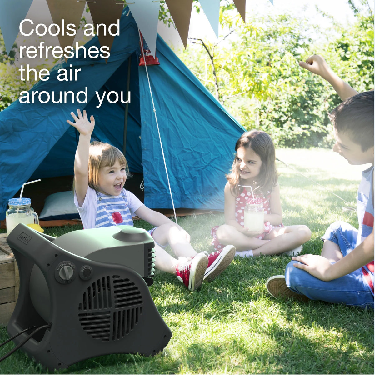 15" Outdoor Misting Fan with 3 Speeds, Black R8451