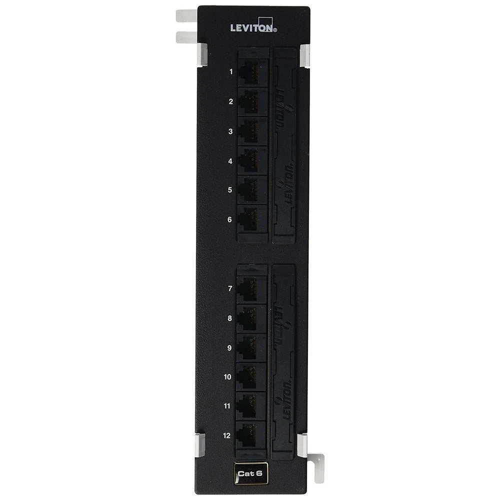 12 Ports CAT 6 Black Patch Panel K629