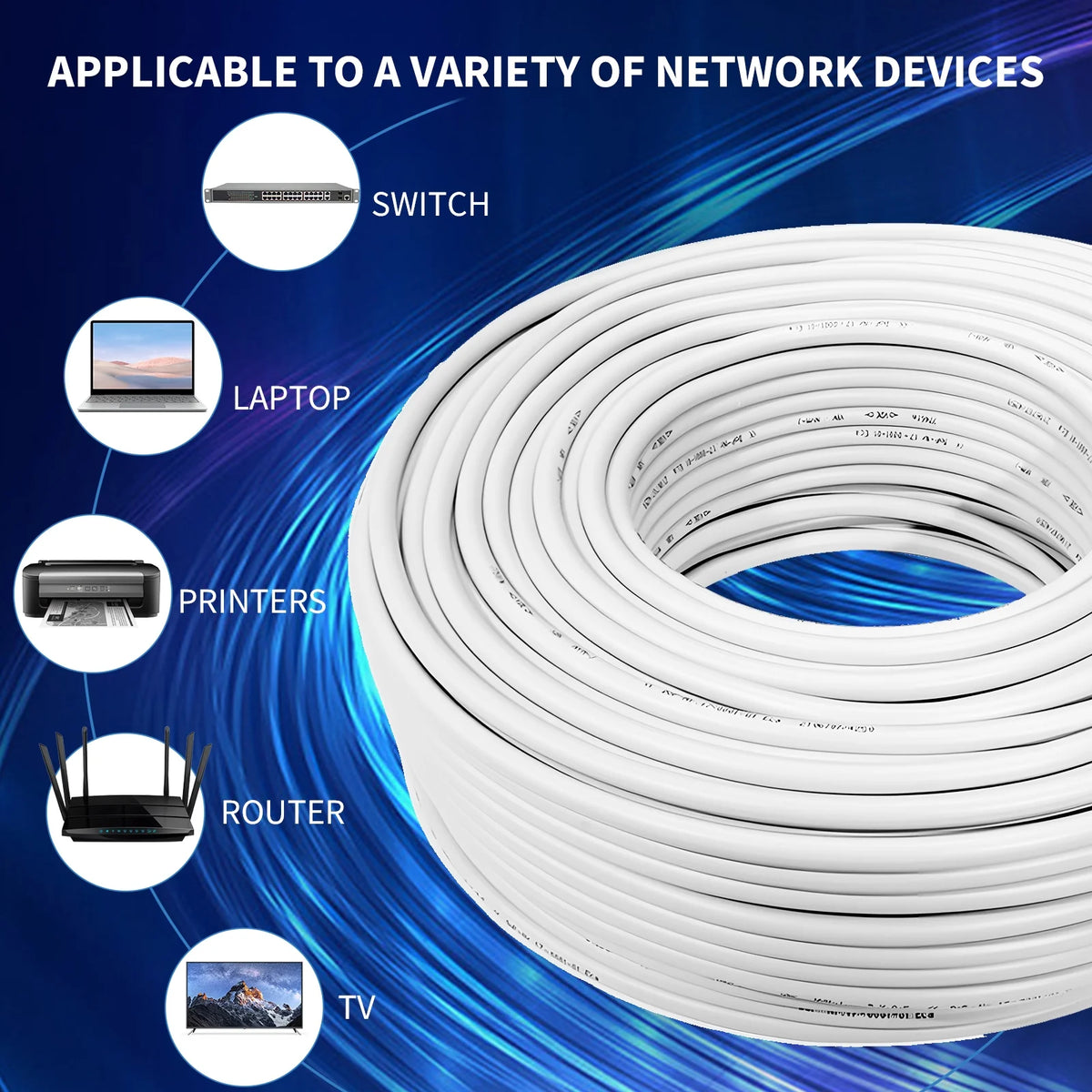 Cat6 Cable 1000ft 23AWG Solid Bare Copper UTP V91013