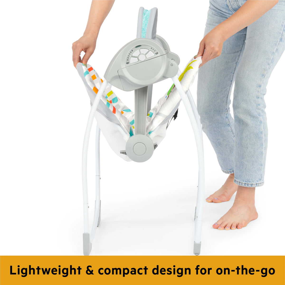 Portable Compact Baby Swing with Toys M7182