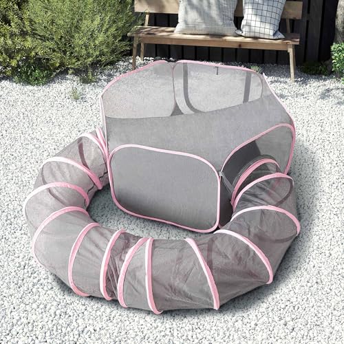 Pink Outdoor Cat Enclosure with Bag P348