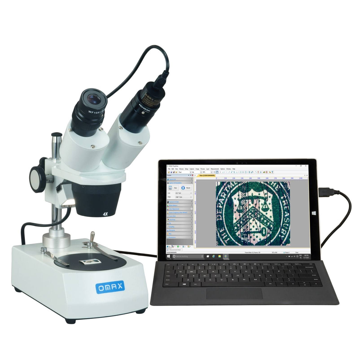 20X-40X-80X Binocular Stereo Microscope with Dual Lights and 3MP USB Camera K13021