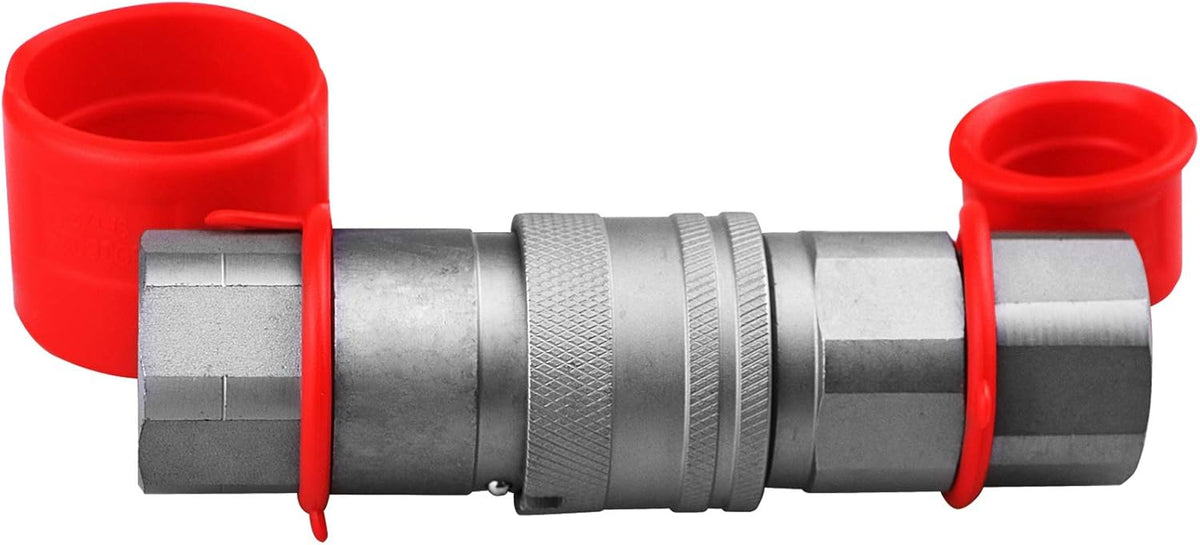 1/2 SAE Flat Face Hydraulic Quick Connect Couplers, ISO 16028, Pack of 2 R1947
