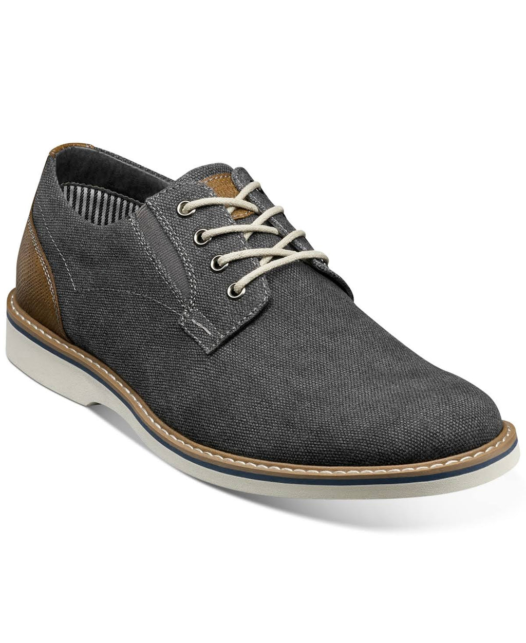 Canvas Plain Toe 8 Men's Gunmetal Shoes F220336