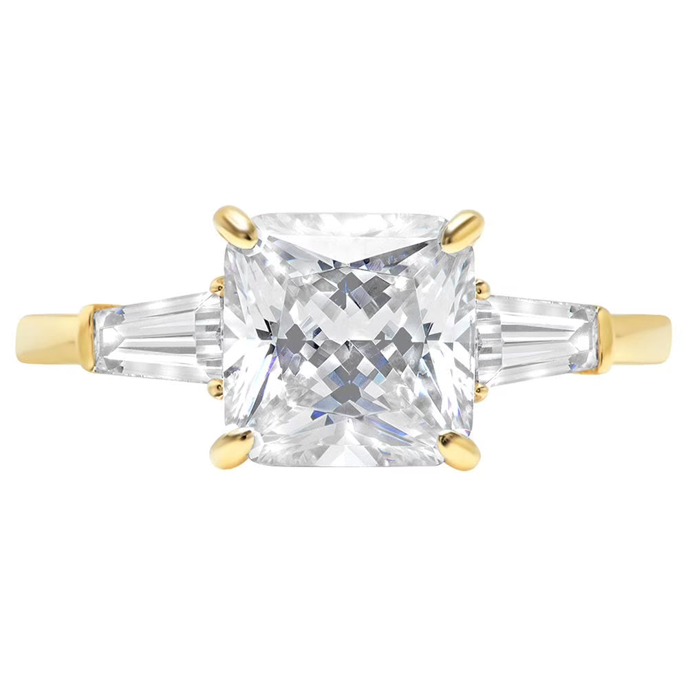 18K Yellow Gold Three-Stone Diamond Engagement Ring M560