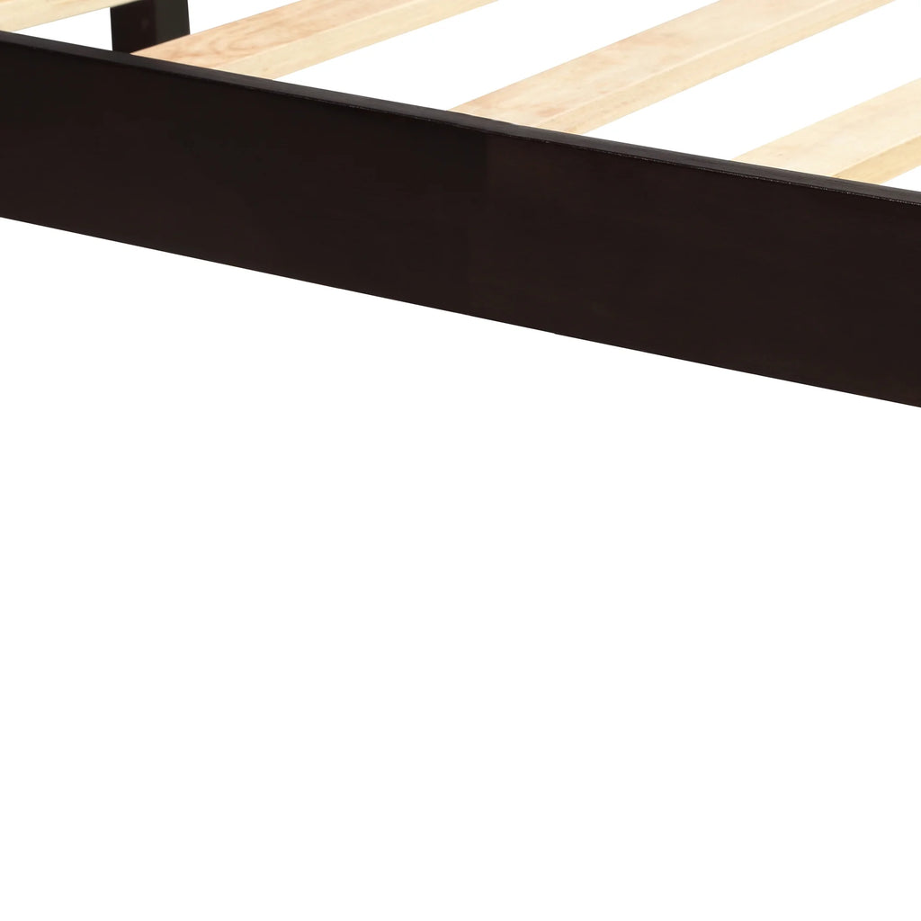 Twin Size Wood Platform Bed Frame with Headboard S481