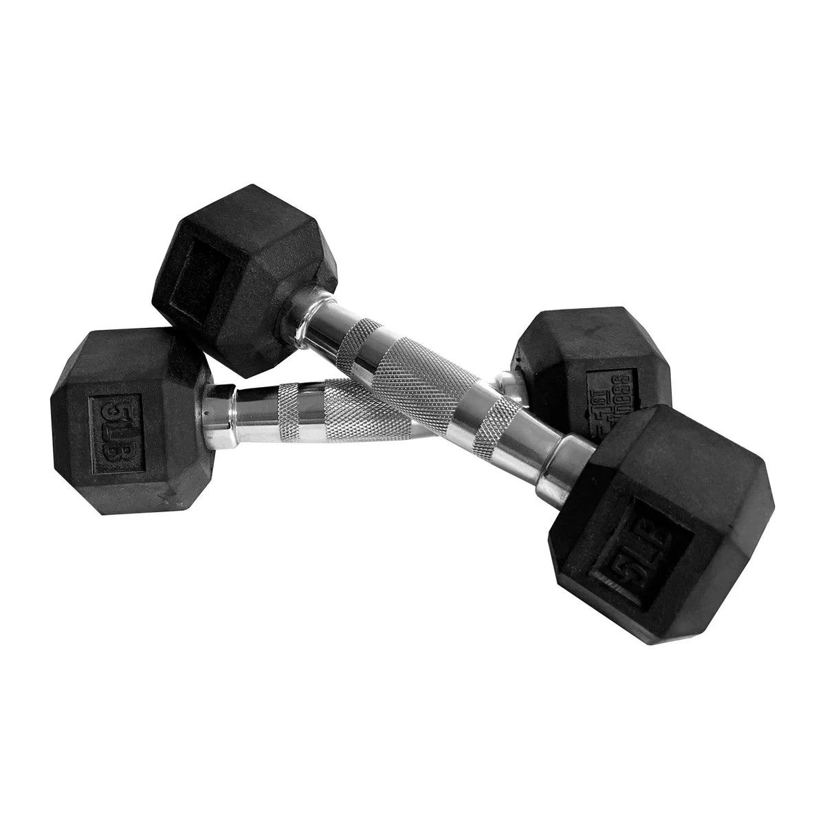 25 lbs Pair Rubber Hex Dumbbell G3883