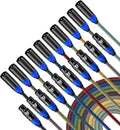 10Pack 6ft Nylon Braided XLR Male to Female Microphone Cable X724309