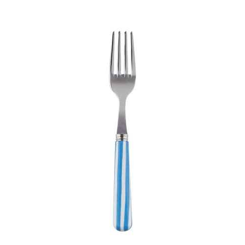 White Stripe Light Blue Cake Fork Set of 4 V7520
