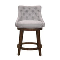Gray Fabric Swivel Counter Height Stool D316