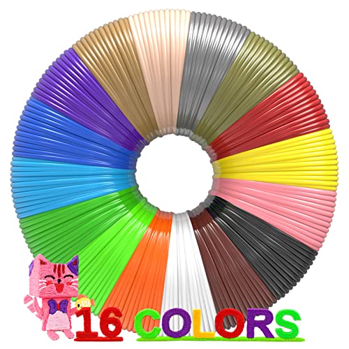 16-Color 320ft PLA 3D Pen Filament Refills 1.75mm M273126