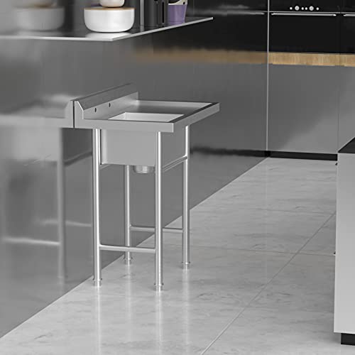 304 Stainless Steel Utility Sink with Drainboard F300834