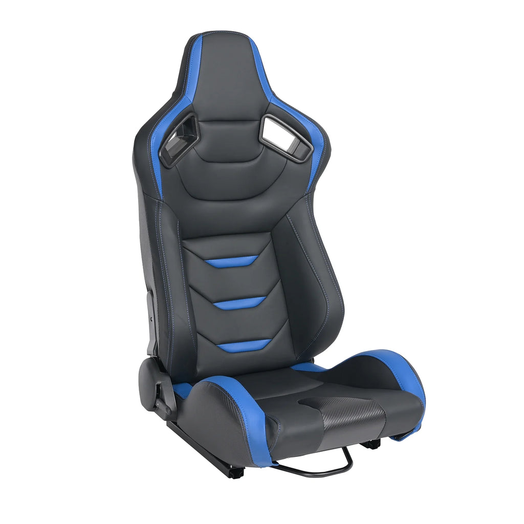 2PCS Universal PVC Leather Racing Seats with Dual Lock Sliders L687603