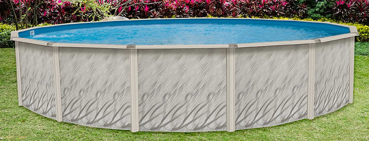 12' Round 52" Wall Above-Ground Swimming Pool with Full Start-Up Kit R23580