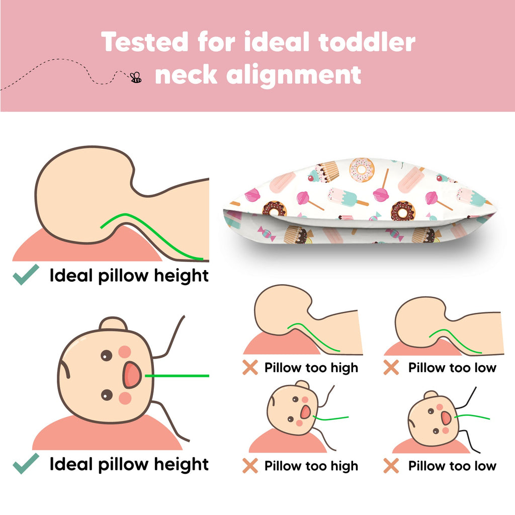 Toddler Pillow with Pillowcase, 13X18 Kids Travel Pillows A498449