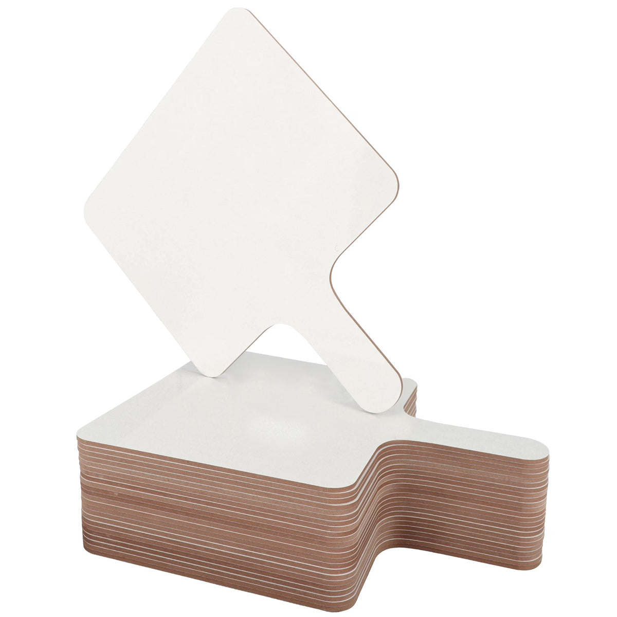 Small White Board Dry Eraser Paddles 25pk Double-Sided 7.9 by 6.5-inch C69895