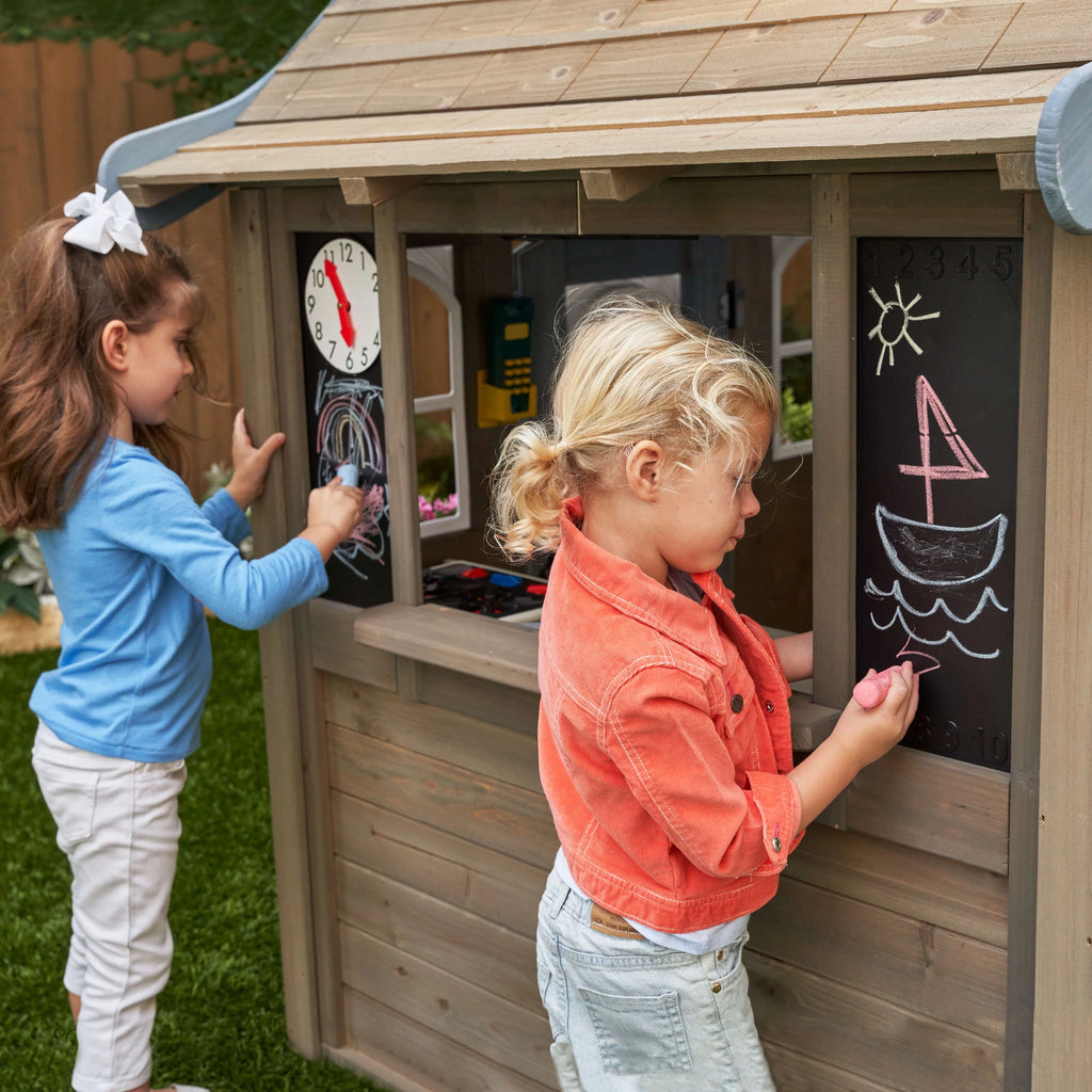 Wooden Outdoor Playhouse with Kitchen K825882
