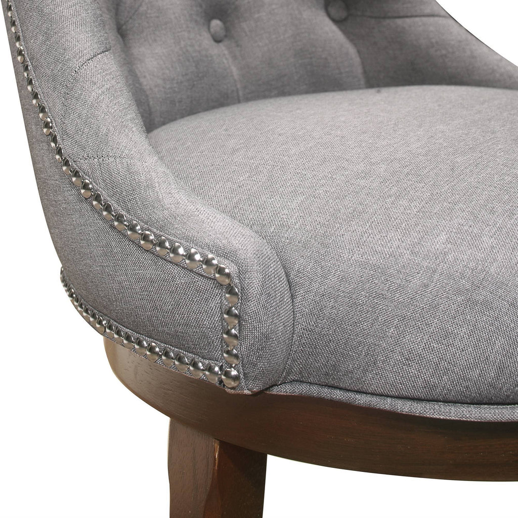 Gray Fabric Swivel Counter Height Stool D316