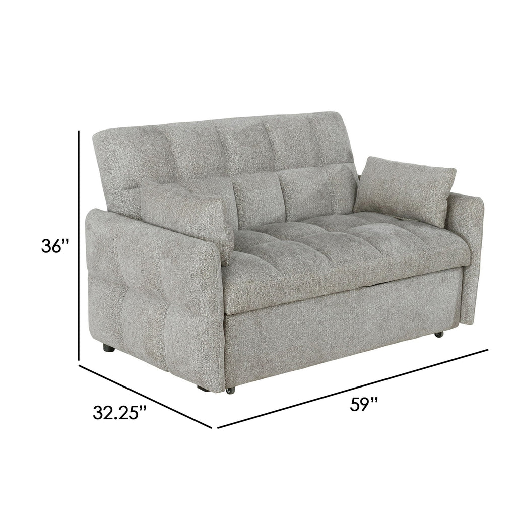 Beige Sleeper Sofa Bed Futon F73142