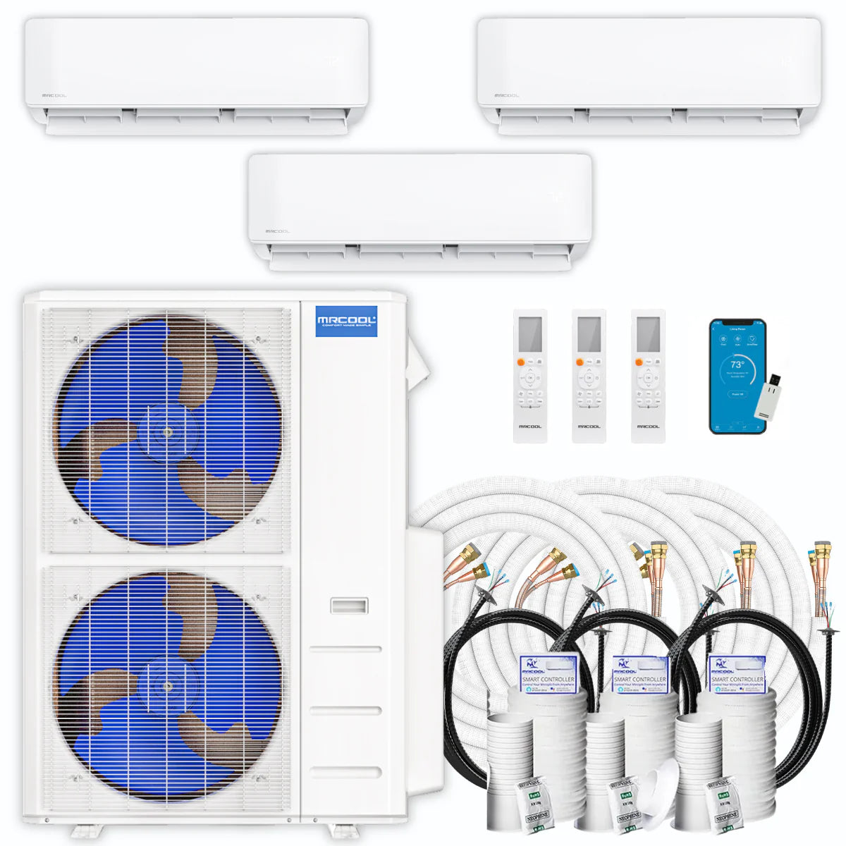 45,000 BTU 3 Zone Ductless Mini Split Air Conditioner and Heat Pump J21402