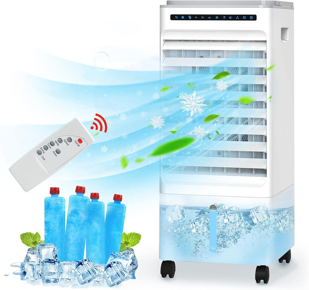 Portable Air Conditioner Fan, 5L Evaporative Air Cooler with Remote Control S321