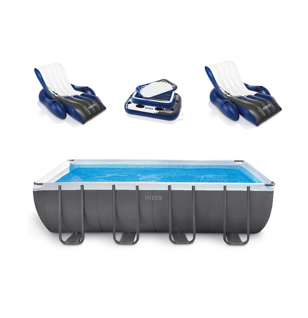 18' x 9' x 52 Rectangular Above Ground Pool Set B724