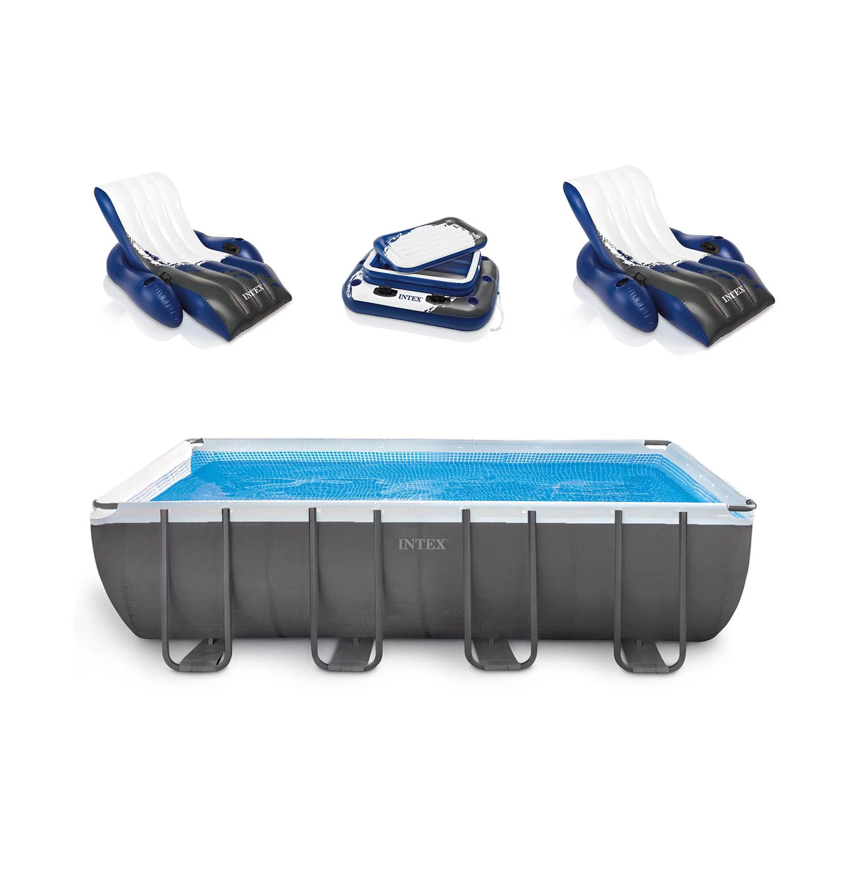 18' x 9' x 52 Rectangular Above Ground Pool Set B724