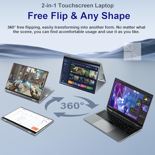 16 inch Convertible 2 in 1 Laptop with IPS FHD 360 Degree Touchscreen Y252985