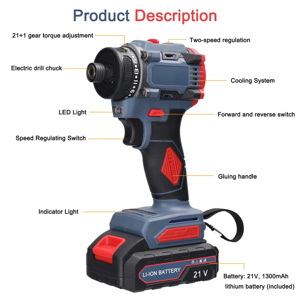 21V Electric Screwdriver U661903