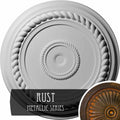 19 5/8x22OD x 1 1/2x22P Rope Ceiling Medallion, Hand-Painted Rust X503789