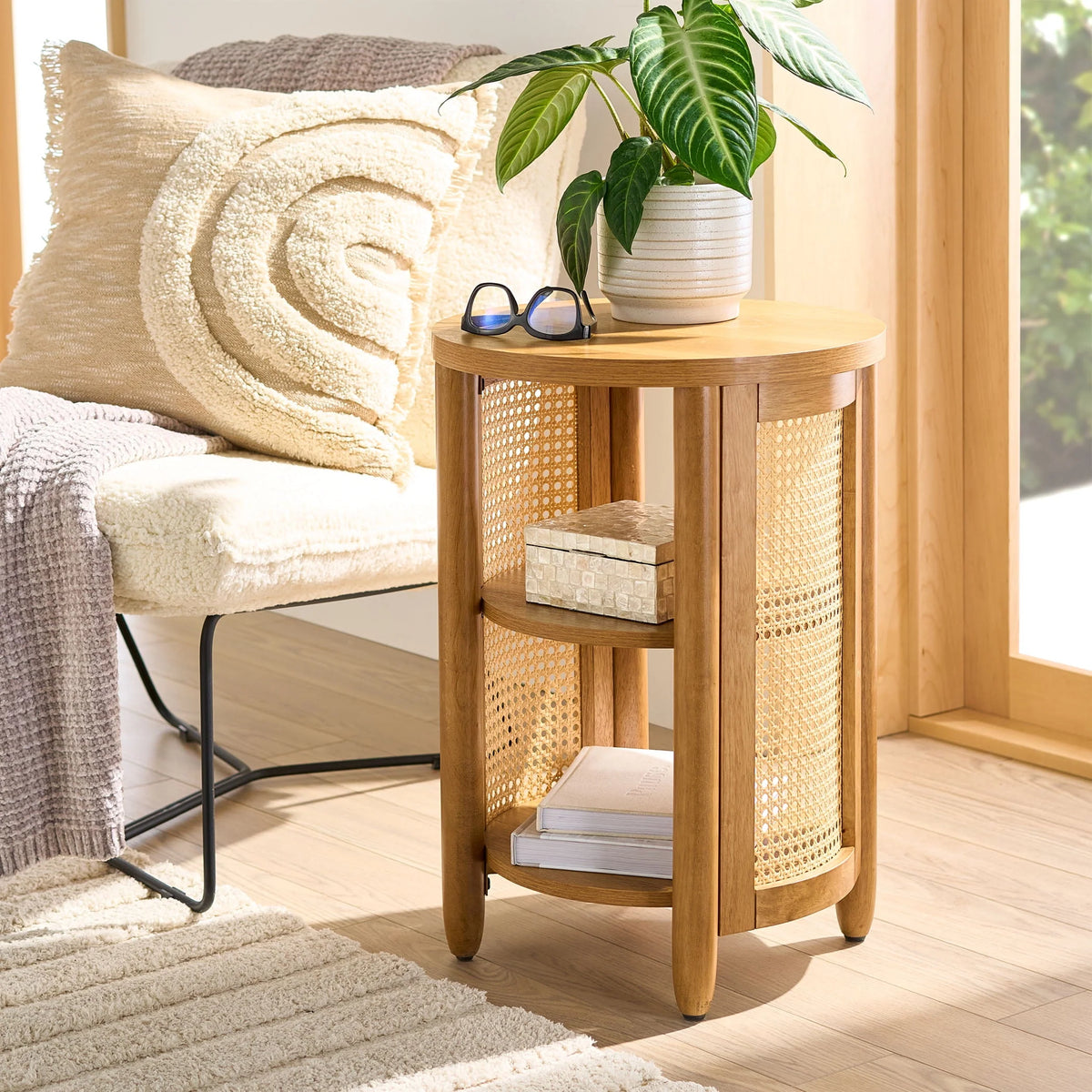 Side Table, Light Honey Finish K768